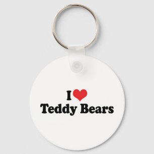 I Love Heart Teddy Bears - Teddy Bear Collector Key Ring