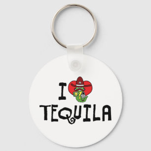 I Love Heart Tequila Key Ring