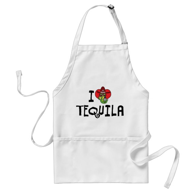 I Love Heart Tequila Standard Apron (Front)