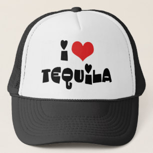 I Love Heart Tequila Trucker Hat