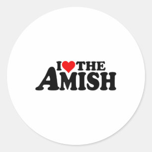 I Love Heart The Amish _1 Classic Round Sticker