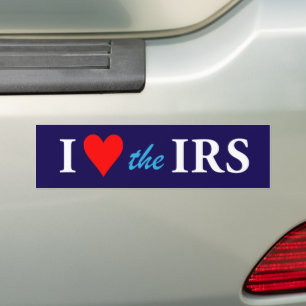 I Love Heart the IRS Bumper Sticker