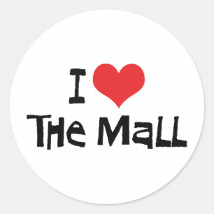 I Love Heart The Mall - Shopping Lover Classic Round Sticker