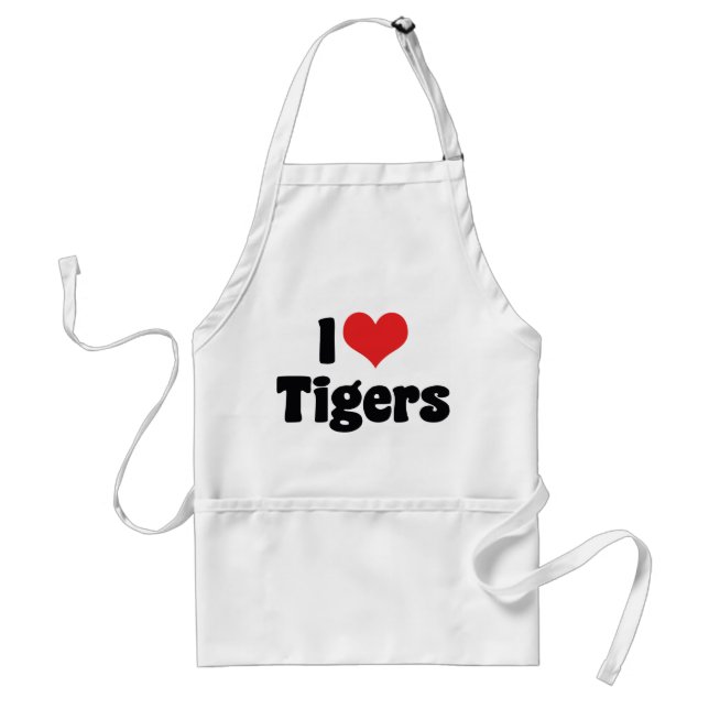 I Love Heart Tigers - Tiger Lover Standard Apron (Front)