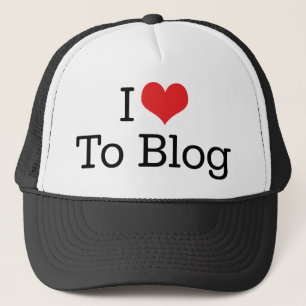 I Love Heart To Blog Trucker Hat