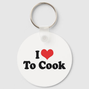 I Love Heart To Cook - Chef Baker Cooking Lover Key Ring