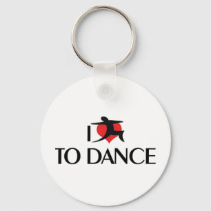 I Love Heart To Dance - Ballet Tango Waltz Lover Key Ring
