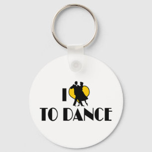 I Love Heart To Dance - Ballet Tango Waltz Lover Key Ring