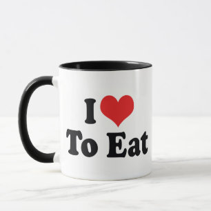 I Love Heart To Eat - Food Lover Mug