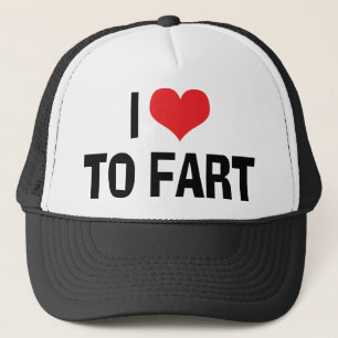 I Love Heart To Fart - Funny Fart Humour Trucker Hat