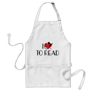 I Love Heart To Read - Book Lover Standard Apron