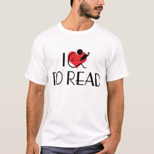 I Love Heart To Read - Book Lover T-Shirt