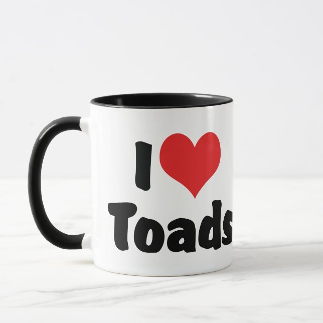 I Love Heart Toads Mug (Left)