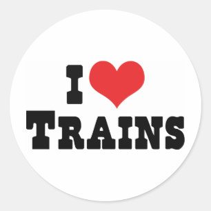I Love Heart Trains - Model Train Lover Classic Round Sticker