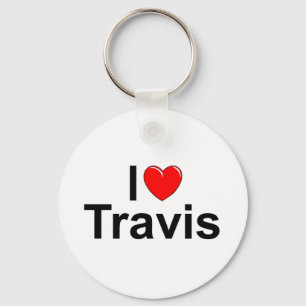 I Love (Heart) Travis Key Ring