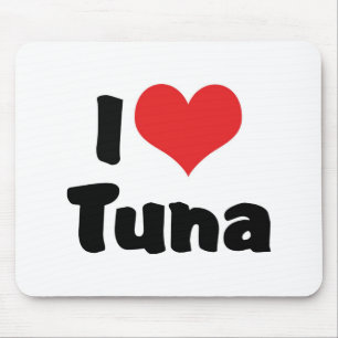 I Love Heart Tuna Mouse Pad