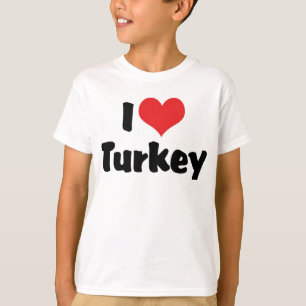 I Love Heart Turkey - Thanksgiving Meal Lover T-Shirt