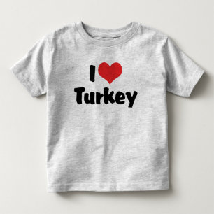 I Love Heart Turkey - Thanksgiving Meal Lover Toddler T-Shirt