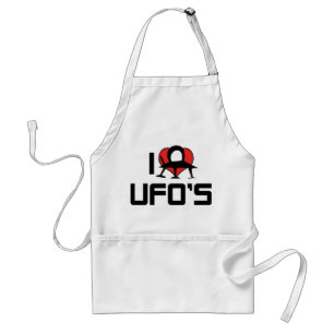 I Love Heart UFO's - Roswell Area 51 Alien Lover Standard Apron