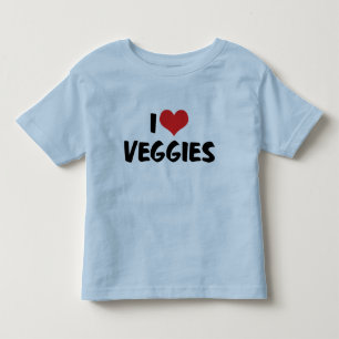 I Love Heart Veggies - Vegan Health Food Lover Toddler T-Shirt