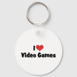 I Love Heart Video Games - Video Game Lover Key Ring