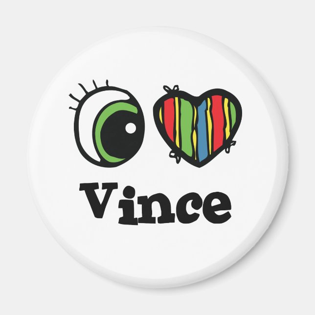 I Love (Heart) Vince Magnet (Front)