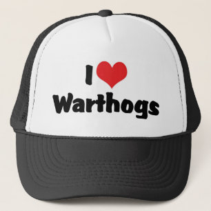 I Love Heart Warthogs Trucker Hat