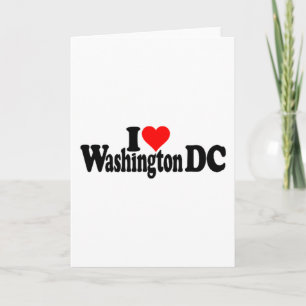 I Love Heart Washington Dc District Of Columbia  Card