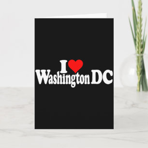 I Love Heart Washington Dc District Of Columbia Card