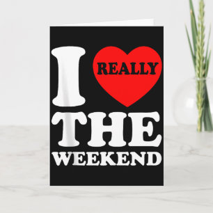 I Love Heart Weekend Funny Camping Couple Gifts Va Card