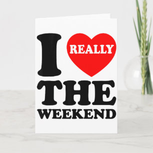 I Love Heart Weekend Funny Camping Couple Gifts Va Card
