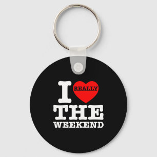 I Love Heart Weekend Funny Camping Couple Gifts Va Key Ring