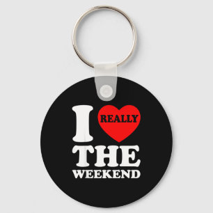 I Love Heart Weekend Funny Camping Couple Gifts Va Key Ring