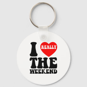 I Love Heart Weekend Funny Camping Couple Gifts Va Key Ring