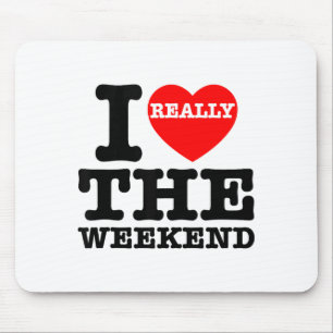 I Love Heart Weekend Funny Camping Couple Gifts Va Mouse Pad