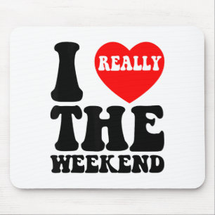 I Love Heart Weekend Funny Camping Couple Gifts Va Mouse Pad