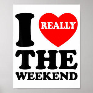 I Love Heart Weekend Funny Camping Couple Gifts Va Poster