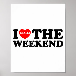 I Love Heart Weekend Funny Camping Couple Gifts Va Poster