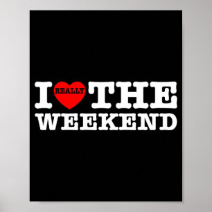I Love Heart Weekend Funny Camping Couple Gifts Va Poster