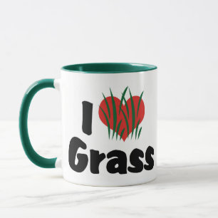I Love Heart Wheatgrass - Juicing Healthy Living Mug
