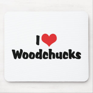 I Love Heart Woodchucks Mouse Pad