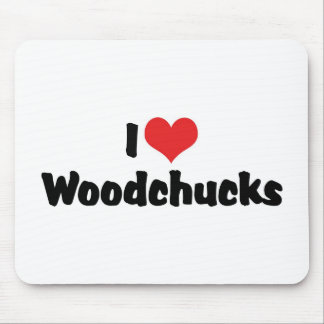 I Love Heart Woodchucks Mouse Pad