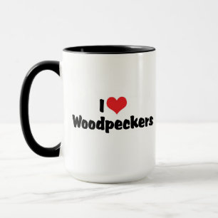 I Love Heart Woodpeckers - Bird Lover Mug