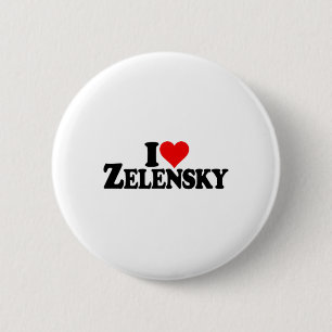 I Love Heart Zelensky Volodymyr Ukraine Ukr 1 6 Cm Round Badge