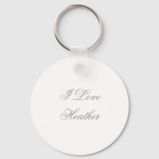 I Love Heather Key Ring