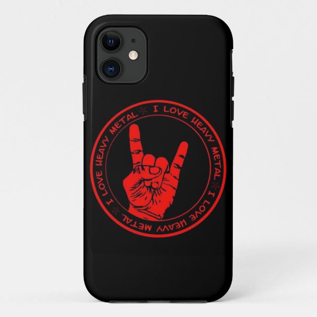 I love Heavy Metal Radio Case-Mate iPhone Case (Back)