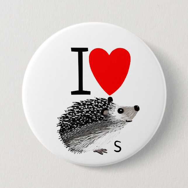 I love Hedgehogs 7.5 Cm Round Badge (Front)