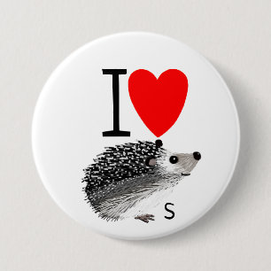 I love Hedgehogs 7.5 Cm Round Badge