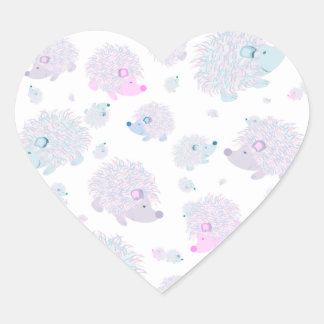 I Love Hedgehogs Heart Sticker