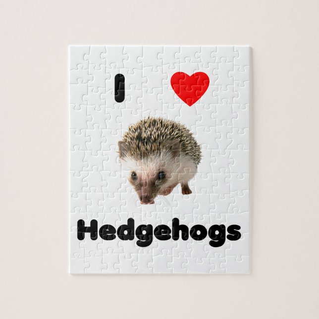 I love hedgehogs jigsaw puzzle (Vertical)